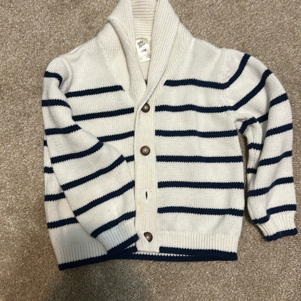 Baby b’gosh 24 month baby and white striped sweater